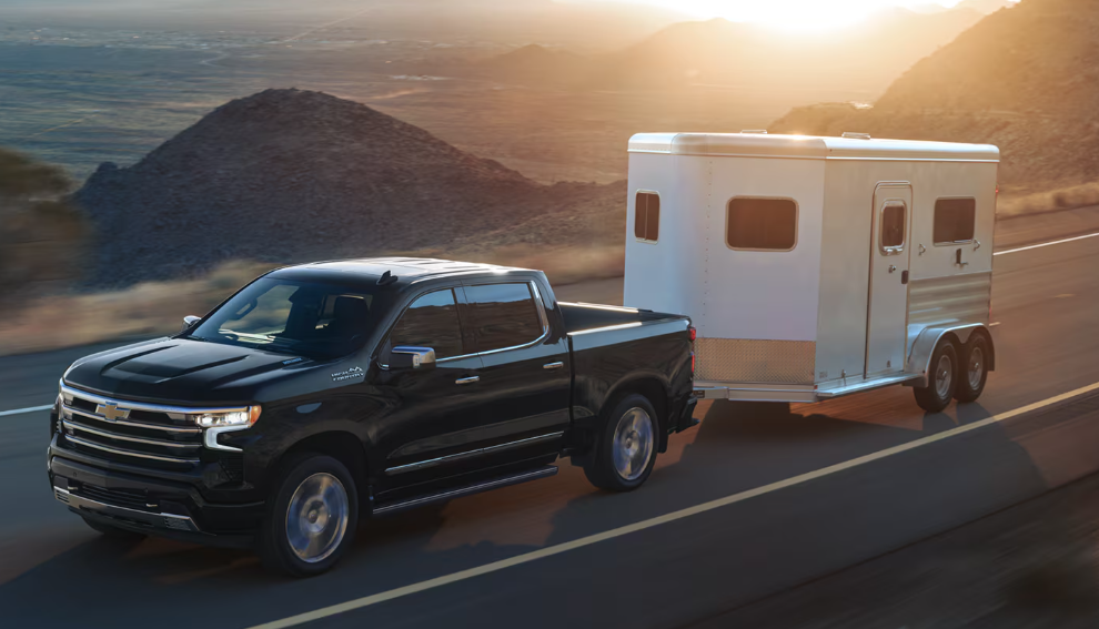 2026 Silverado towing a trailer